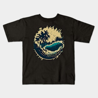 ocean summer vintage design Kids T-Shirt